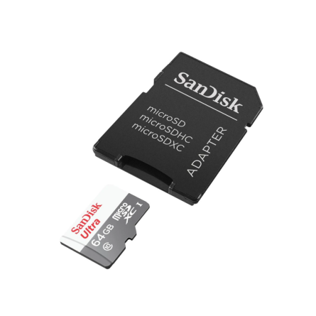 Carte MicroSDHC SanDisk Ultra 64 GB 100 Mb/s UHS-I avec Adaptateur SD