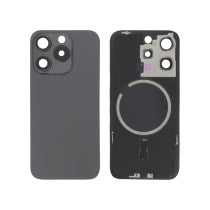 Vitre Arrière Titane Noir iPhone 15 Pro - Sans Logo