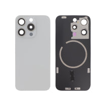 Vitre Arrière Titane Blanc iPhone 15 Pro - Sans Logo