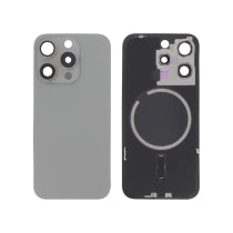 Vitre Arrière Titane Naturel iPhone 15 Pro - Sans Logo