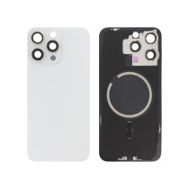 Vitre Arrière Titane Blanc iPhone 15 Pro Max - Sans Logo