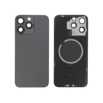 Vitre Arrière Titane Noir iPhone 15 Pro Max - Sans Logo