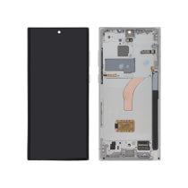 Ecran Complet Blanc Galaxy S22 Ultra (S908) - Avec Châssis - ReLife