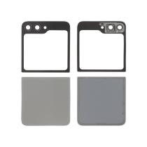 Vitre Arrière Complète Grise Galaxy Z Flip5 (F731) - Sans Logo
