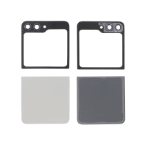Vitre Arrière Complète Crème Galaxy Z Flip5 (F731) - Sans Logo