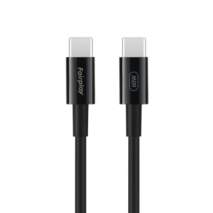 Câble USB-C vers USB-C 60W (1 m) Noir