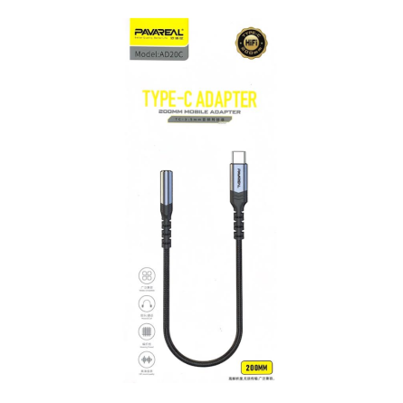 Adaptateur Jack / USB-C PAVAREAL AD20C 20cm