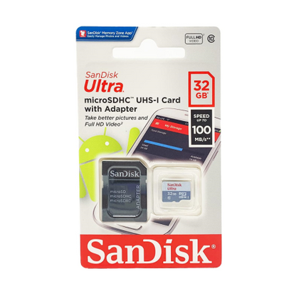 Carte MicroSDHC SanDisk Ultra 32 GB 100 Mb/s UHS-I avec Adaptateur SD