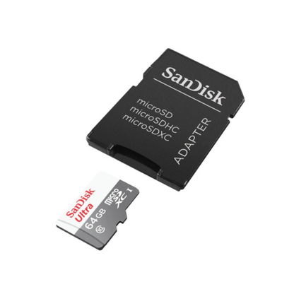 Carte MicroSDHC SanDisk Ultra 64 GB 100 Mb/s UHS-I avec Adaptateur SD
