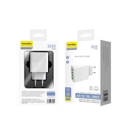 Chargeur Secteur 4 USB PAVAREAL 30W K10 Charge Rapide