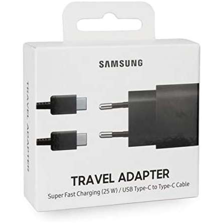Chargeur Samsung 25W Original Noir + Câble USB-C 1m