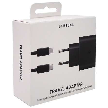 Chargeur Samsung 45W Original Noir + Câble USB-C 1m