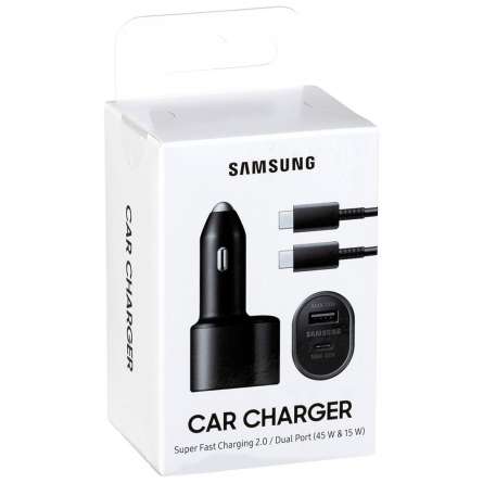 Chargeur Voiture Samsung 60W (45W+15W) EP-L5300 Noir