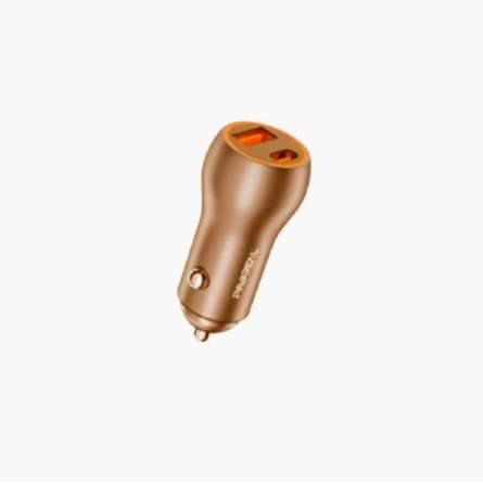 Chargeur Voiture 120W PAVAREAL CC60 USB + USB-C Or